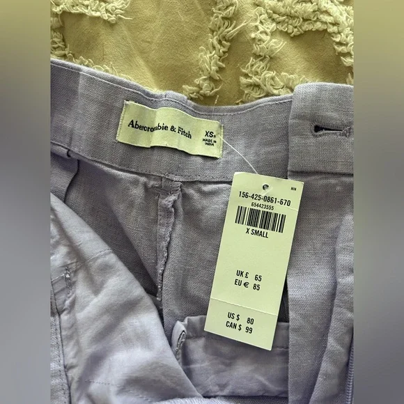 Abercrombie Linen Blend Pant - Lilac Color - Picture 6 of 8